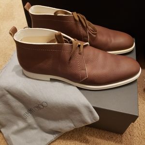 Jimmy Choo Unlined Grainy Calf Light Khaki Shoes